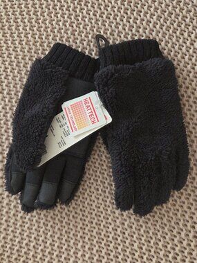 Uniqlo Heattech Kids Faux fur gloves Sz S